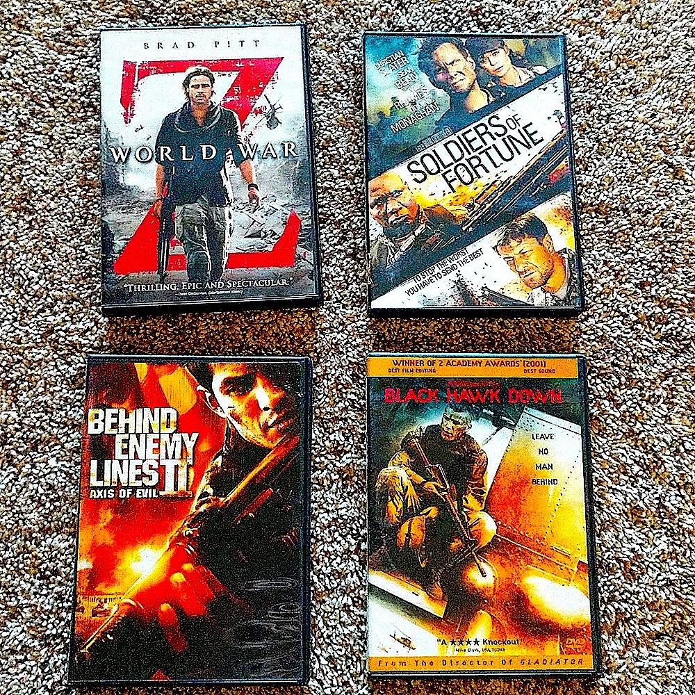 4 War/Soldiers DVD movies
